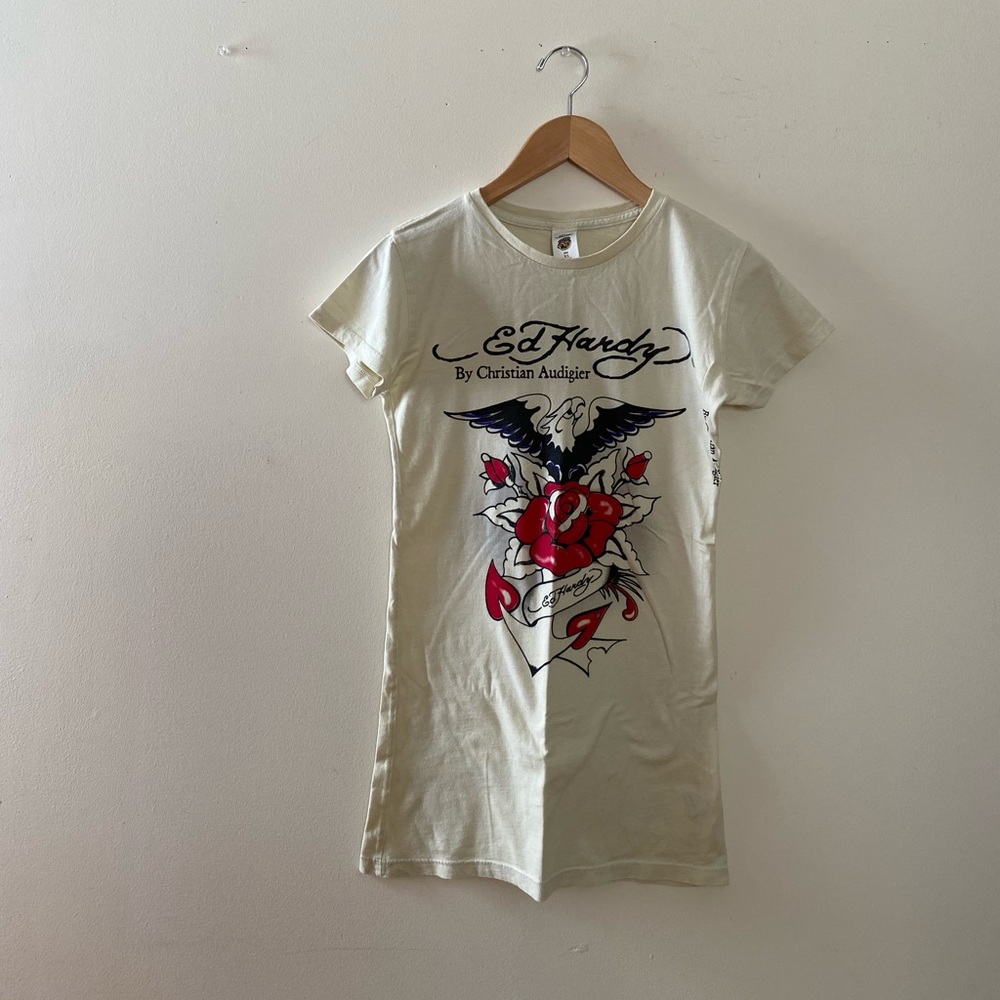 Ed Hardy women's short sleeve T shirt Eagle & Rose